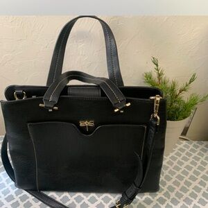 Kate Landry Black Tote with Gold Accents